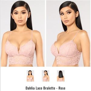 Fashionova Light Pink Lace Bralette size small